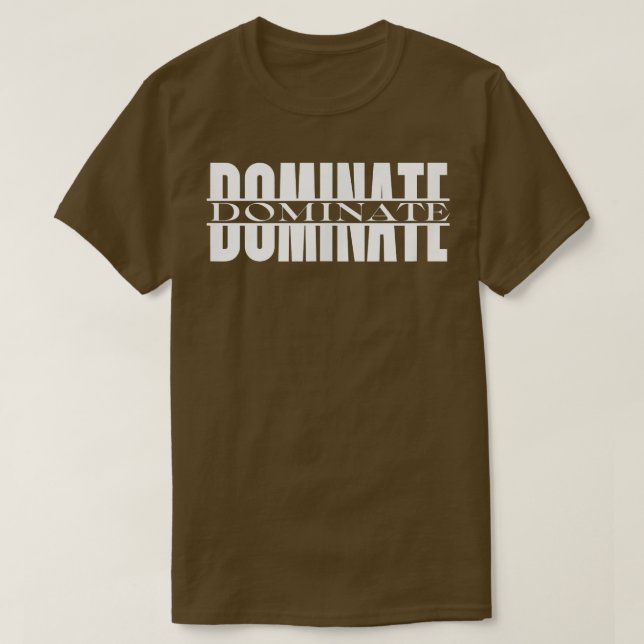 Manar DOMINATE Gym Fitness Workout Bodybuilding lä T Shirt (Design framsida)