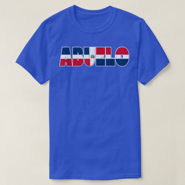 Manar Dominican Flagga Abuelo Tee for Hispanic Gra (Design framsida)