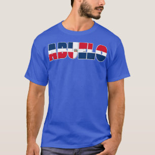 Manar Dominican Flagga Abuelo Tee for Hispanic Gra