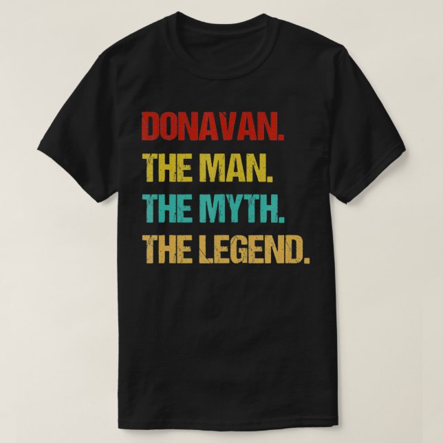 Manar donavan mannen, myten, legenden t shirt (Design framsida)