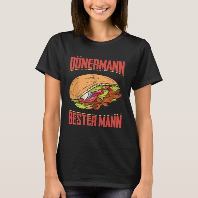 Manar Dönermann Best Man Kebab Doner Skewer Dürüm  T Shirt (Framsida)