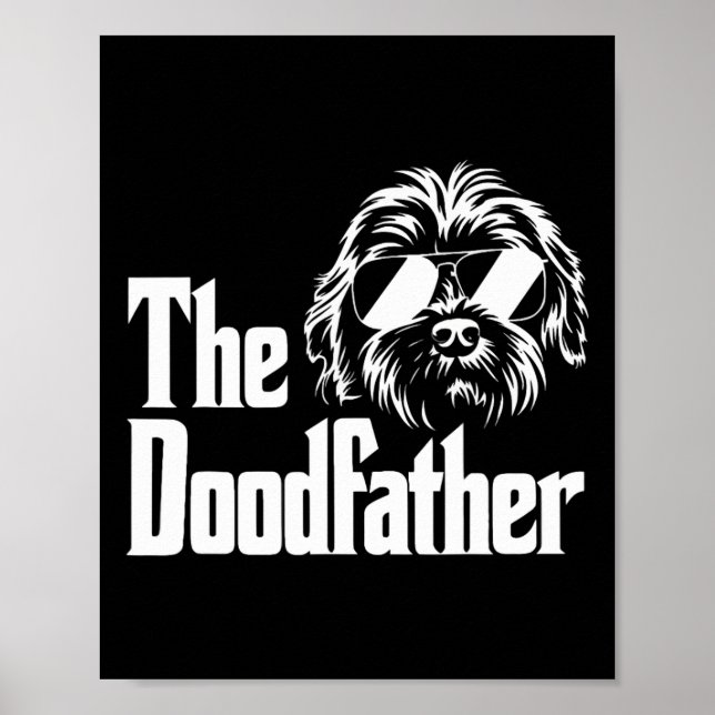 Manar Doodfather Goldendoodle Hund Doodle Pappa Fa Poster (Framsidan)