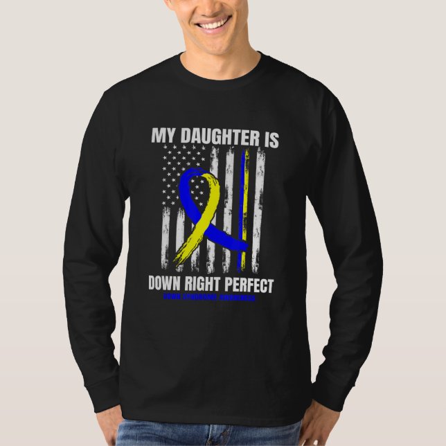 Manar Down Syndrome Awareness Dotter Mamma Pappa A T Shirt (Framsida)