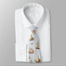 Manar Dream Boats Grått Neck Tie