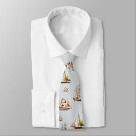 Manar Dream Boats Grått Neck Tie Slips