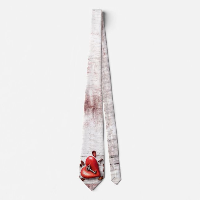 Manar Dress Tie Land Wood Nyckel till mitt hjärta  Slips (Framsida)