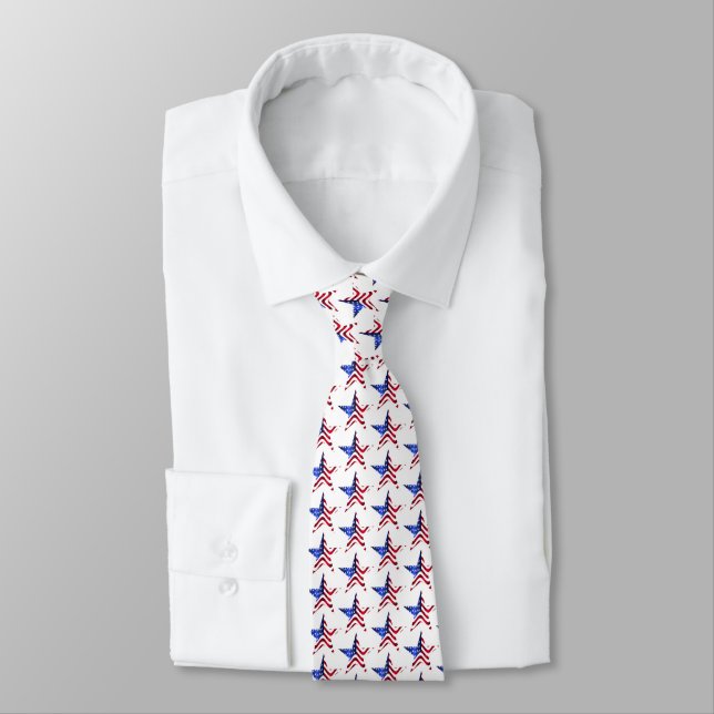 Manar Dress Tie-Patriotic Stars Slips (Bunden)