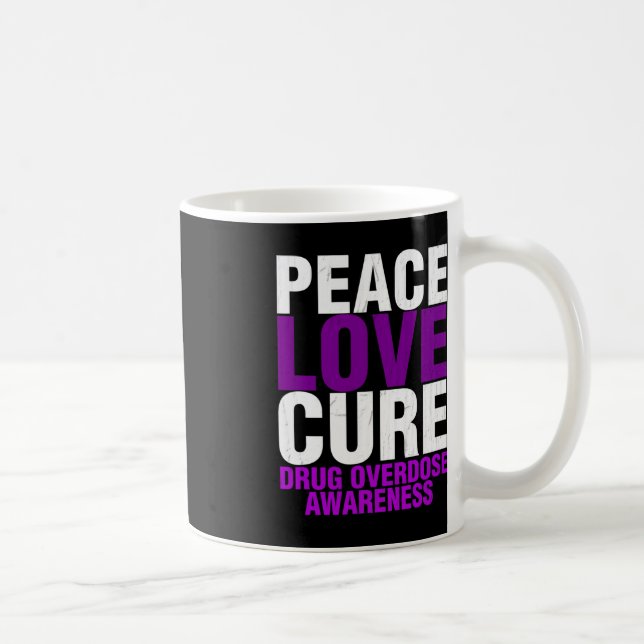 Manar Drug Overdose Awareness Peace Kärlek Cure En Kaffemugg (Höger)