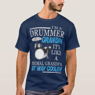 Manar Drummer Grandpa är som en vanlig morfar på T Shirt
