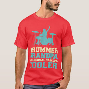 Manar Drummer Grandpa som en vanlig morfar T Shirt