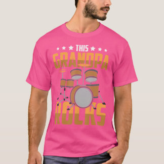 Manar Drummer Pappa Funny Denna morfar Sten Percus T Shirt