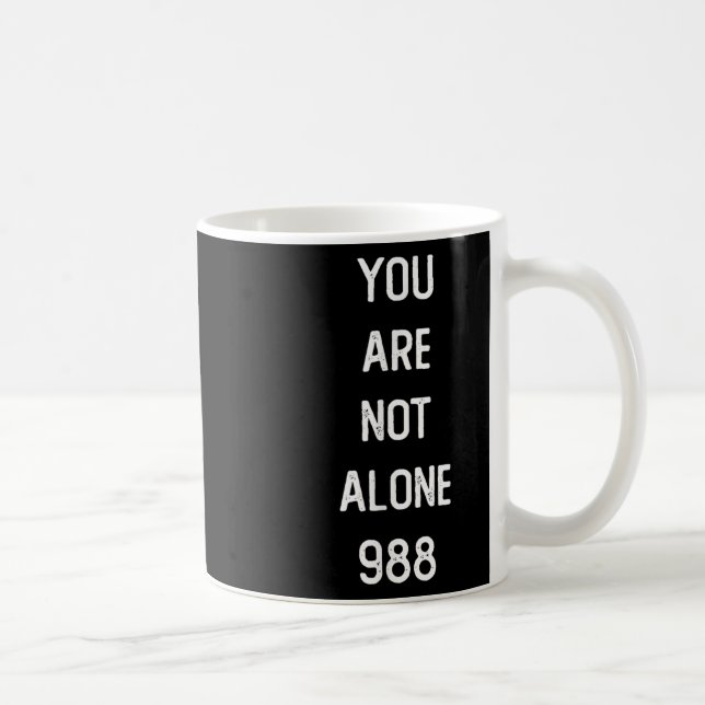 Manar Du är inte Ensam 988, självmordsförebyggande Kaffemugg (Höger)