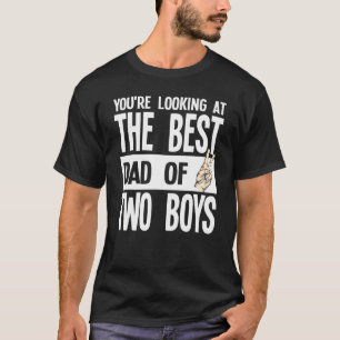 Manar du Tittar på bästa Pappan av två pojkar Da T Shirt