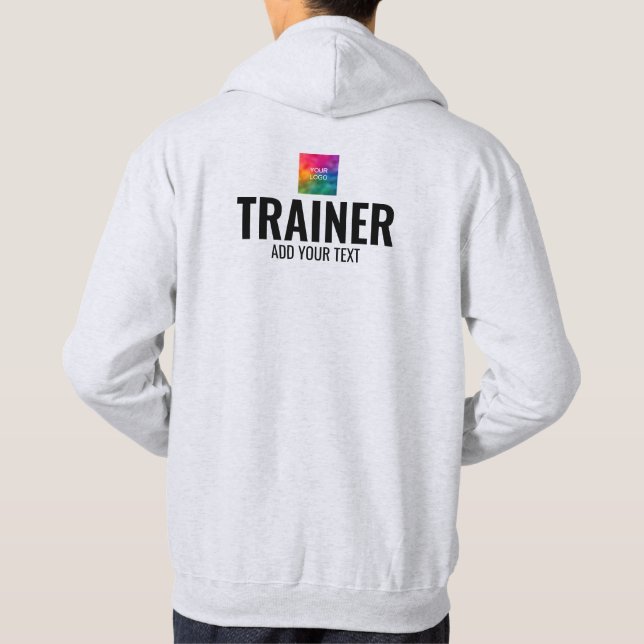 Manar Dubbla Sida-Grått för träningslamall för dub Hoodie (Baksida)