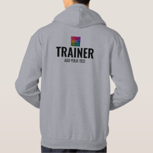 Manar Dubbla Sida Grått-tränare för -träning Hoodie