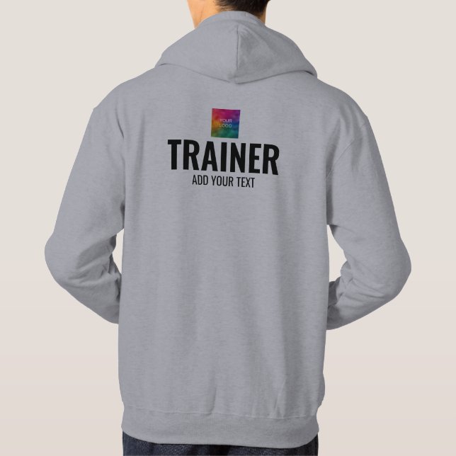 Manar Dubbla Sida Grått-tränare för -träning Hoodie (Baksida)