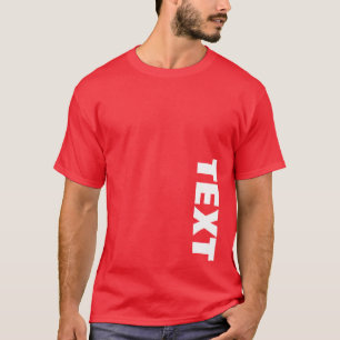 Manar Dubbla Sida Skriv ut stor fetstilstext röd T Shirt