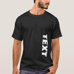 Manar Dubbla Sida vid utskrift Svart stor fet teck T Shirt