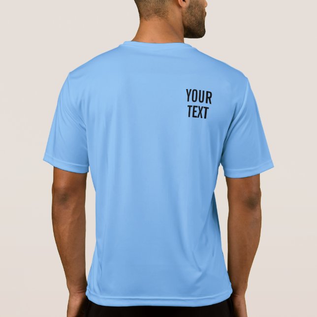 Manar Dubbla Sided Carolina Blue Template Vuxen T Shirt (Baksida)