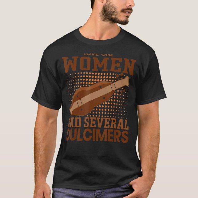 Manar Dulcimer Manar Dulcimer Älskare Guitar Funny T Shirt (Framsida)