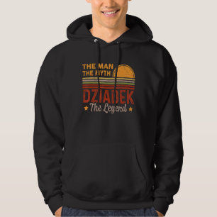 Manar Dziadek, Man Myth Legend Retro Grandpa Tjock Hoodie