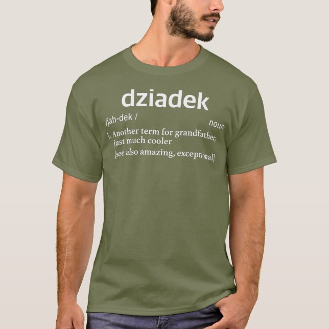Manar Dziadek T s s Grandpa s Grandfather in polsk T Shirt (Framsida)
