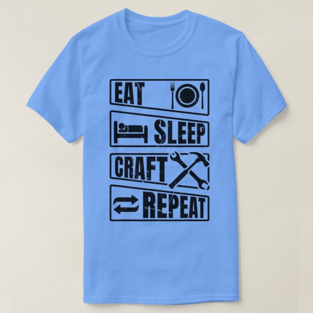 Manar Eat Sömnkraftsarbetare Upprepa arbete T T Shirt (Design framsida)