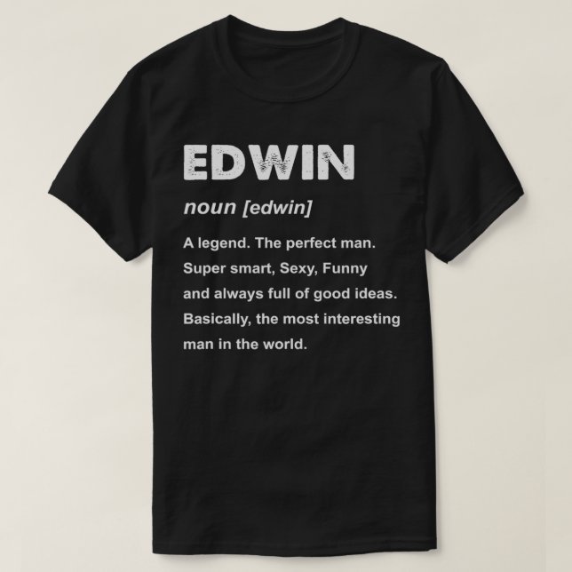 Manar Edwin Namn T Shirt (Design framsida)