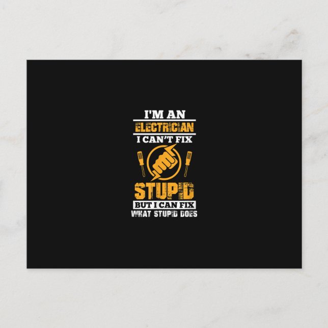 Manar Electrician är en elproducent jag inte kan.. Vykort (Framsida)