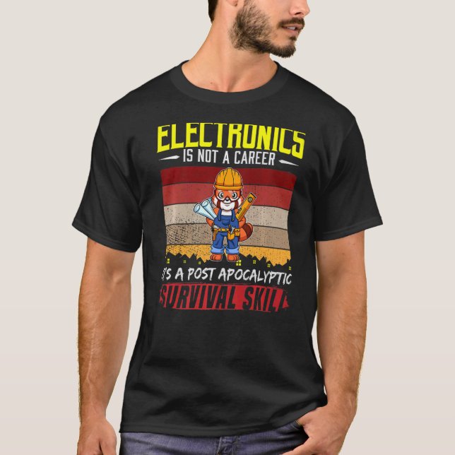 Manar Electrician är inte en Career Electrim Wirem T Shirt (Framsida)