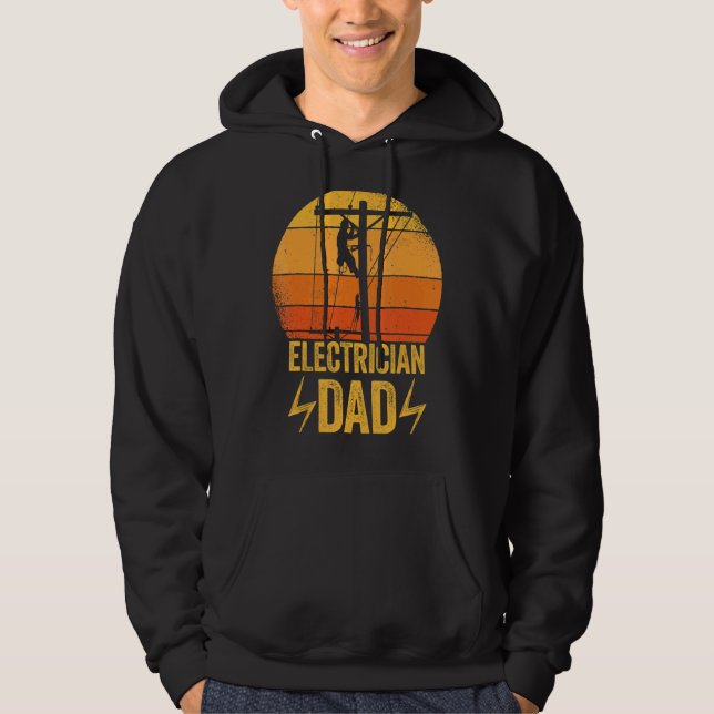 Manar Electrician Pappa Hoodie (Framsida)