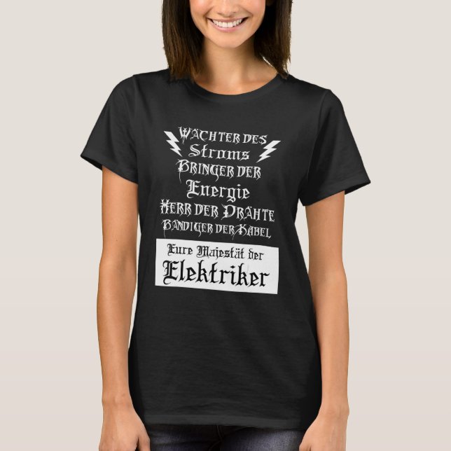 Manar Electrician T Shirt (Framsida)