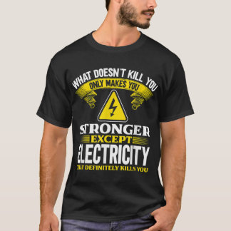 Manar Electricity Electrician Funny Lineman T Shirt