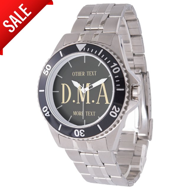 Manar Elegant för monogrammad Personlig- Armbandsur (Skapare uppladdad)