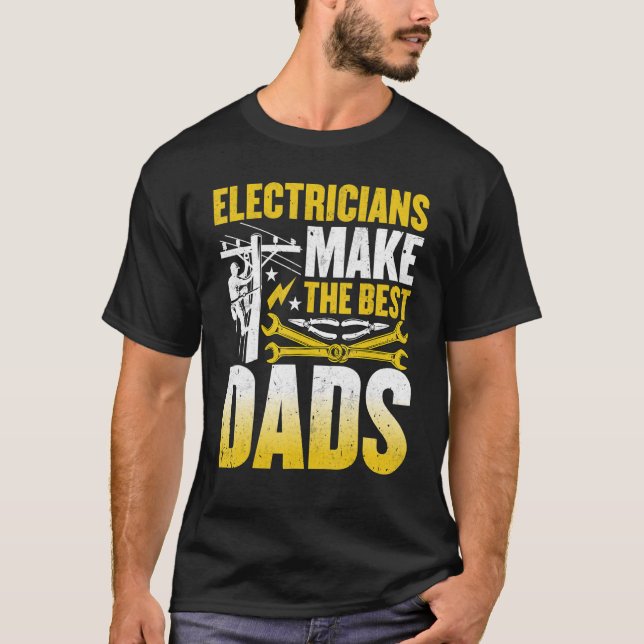 Manar Elektriker gör det bästa Pappor Wireman Elec T Shirt (Framsida)