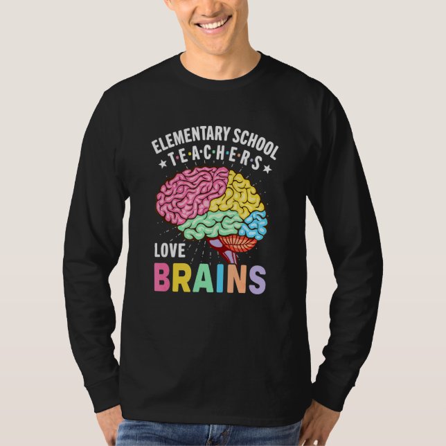 Manar Elementärare vid Kärlek Brains School T Shirt (Framsida)
