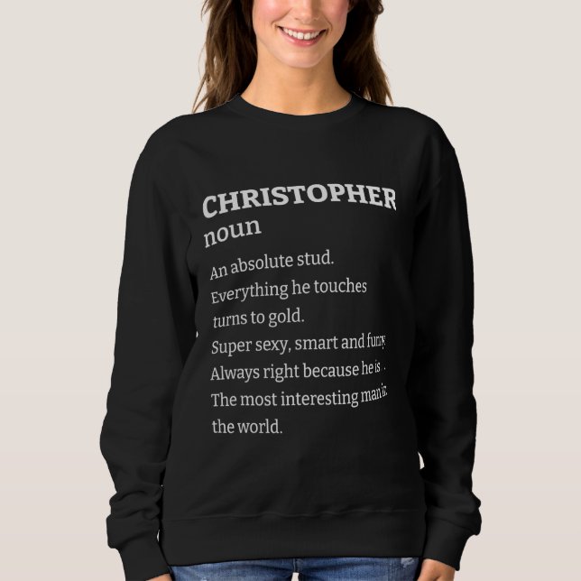 Manar eller Boys Sarcastic Christopher T Shirt (Framsida)