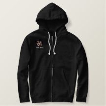 Manar Embroized Basic Zip Hoodie