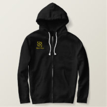 Manar Embroized Basic Zip Hoodie