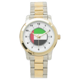 Manar Emirates Flagga Oversized Two-Tone Watch Armbandsur
