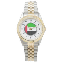 Manar Emirates Flagga Two-Tone Bracelet Watch Armbandsur