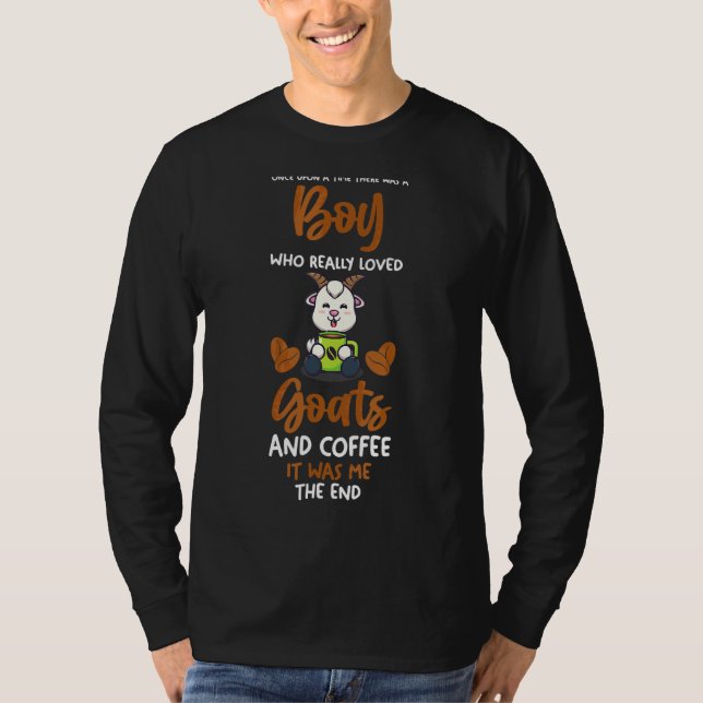 Manar en pojke som Kärlek kaffe och getter T Shirt (Framsida)