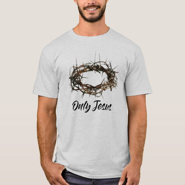 Manar enda Jesus krona av den kristna T skjortan T Shirt (Framsida)