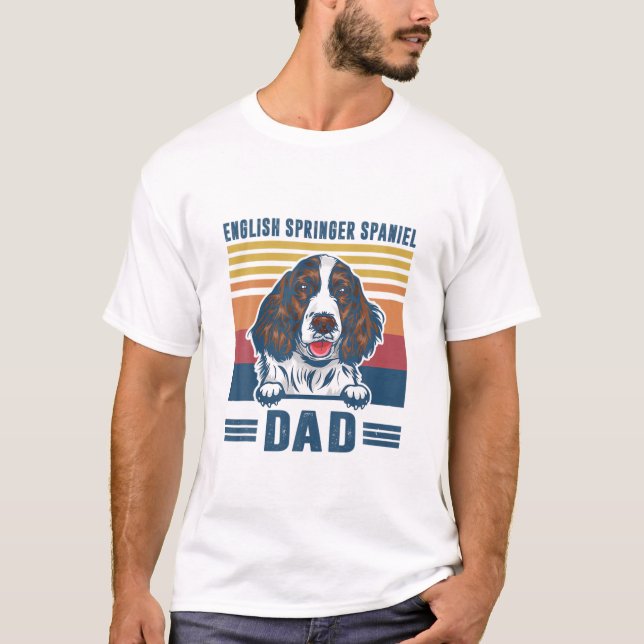 Manar English Springer Spain Pappa Far Retro Eng T Shirt (Framsida)