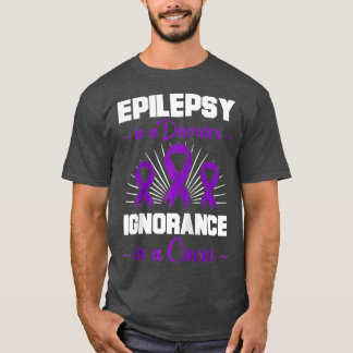 Manar Epilepsi Warrior Epileptikadag Lila Ribbon T Shirt