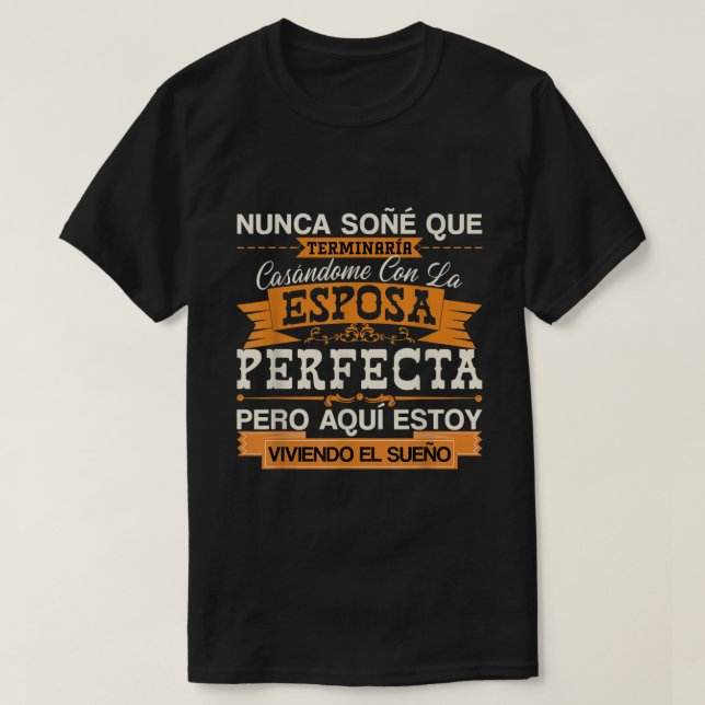 Manar Esposa Perfecta Camiseta para Esposo Para An T Shirt (Design framsida)