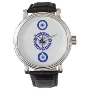 Manar Evil Öga Vintage Leather Watch Armbandsur