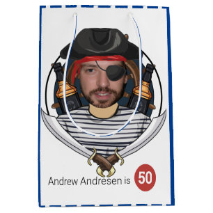 Manar Fab Pirat Birthday Funny 50:e Ansikte Underb