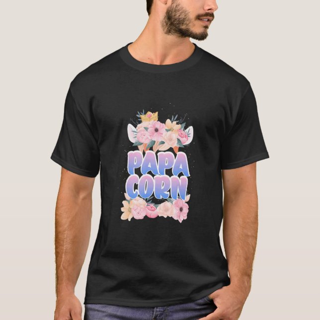 Manar Faboulous Papacorn Pappa Birthday Unicorn T Shirt (Framsida)
