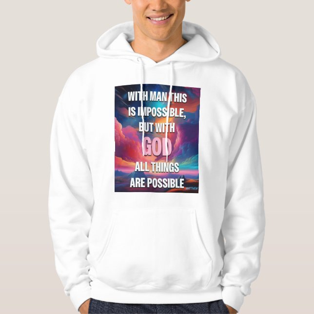 Manar Fahoodie - Matthew 19:26 Hoodie (Framsida)